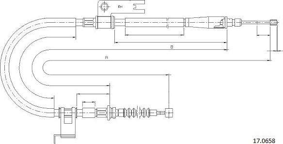 Cabor 17.0658 - Трос, гальмівна система autozip.com.ua