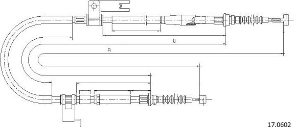 Cabor 17.0602 - Трос, гальмівна система autozip.com.ua