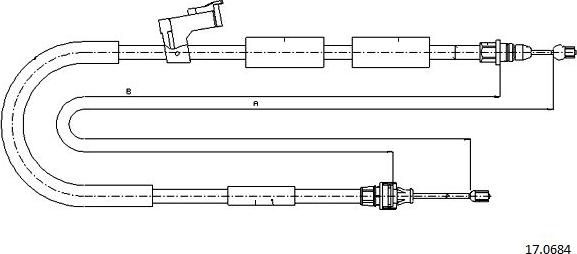Cabor 17.0684 - Трос, гальмівна система autozip.com.ua