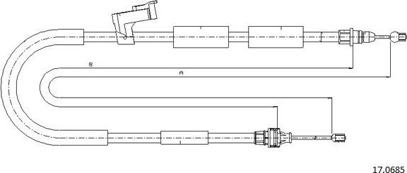 Cabor 17.0685 - Трос, гальмівна система autozip.com.ua