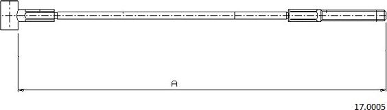 Cabor 17.0005 - Трос, гальмівна система autozip.com.ua