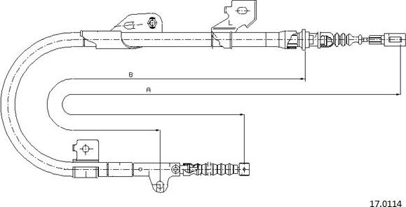 Cabor 17.0114 - Трос, гальмівна система autozip.com.ua