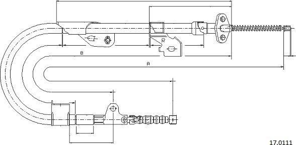 Cabor 17.0111 - Трос, гальмівна система autozip.com.ua
