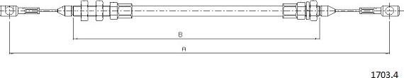 Cabor 1703.4 - Тросик газу autozip.com.ua