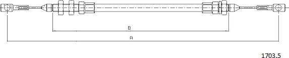 Cabor 1703.5 - Тросик газу autozip.com.ua