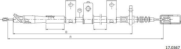 Cabor 17.0367 - Трос, гальмівна система autozip.com.ua