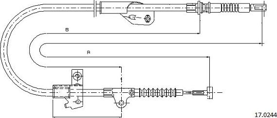 Cabor 17.0244 - Трос, гальмівна система autozip.com.ua