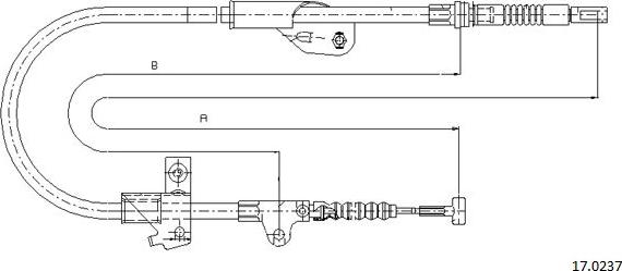 Cabor 17.0237 - Трос, гальмівна система autozip.com.ua