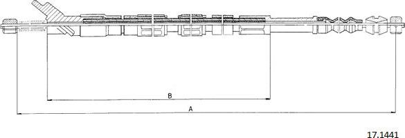 Cabor 17.1441 - Трос, гальмівна система autozip.com.ua