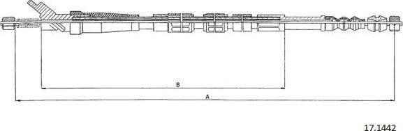 Cabor 17.1442 - Трос, гальмівна система autozip.com.ua