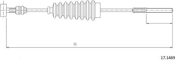 Cabor 17.1469 - Трос, гальмівна система autozip.com.ua