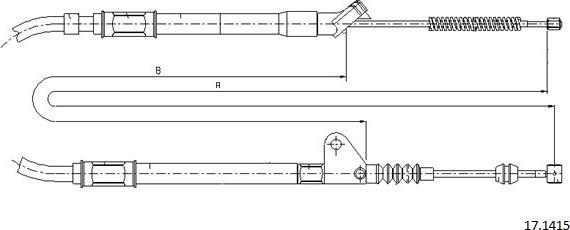 Cabor 17.1415 - Трос, гальмівна система autozip.com.ua