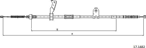 Cabor 17.1482 - Трос, гальмівна система autozip.com.ua