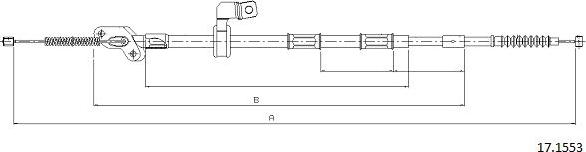 Cabor 17.1553 - Трос, гальмівна система autozip.com.ua