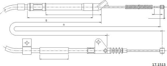 Cabor 17.1513 - Трос, гальмівна система autozip.com.ua