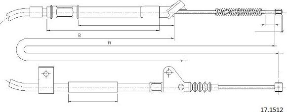 Cabor 17.1512 - Трос, гальмівна система autozip.com.ua