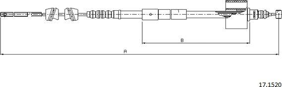 Cabor 17.1520 - Трос, гальмівна система autozip.com.ua