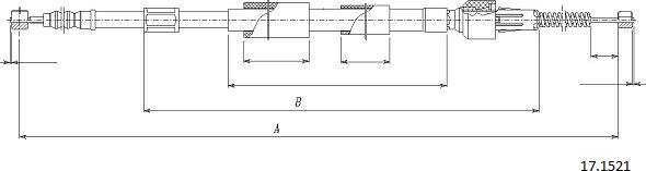 Cabor 17.1521 - Трос, гальмівна система autozip.com.ua