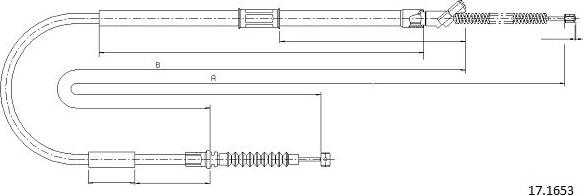 Cabor 17.1653 - Трос, гальмівна система autozip.com.ua