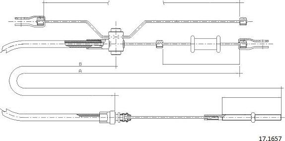 Cabor 17.1657 - Трос, гальмівна система autozip.com.ua
