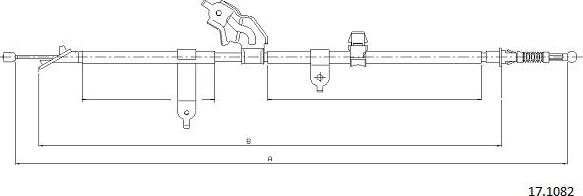 Cabor 17.1082 - Трос, гальмівна система autozip.com.ua