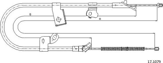 Cabor 17.1079 - Трос, гальмівна система autozip.com.ua
