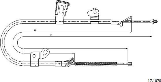 Cabor 17.1078 - Трос, гальмівна система autozip.com.ua