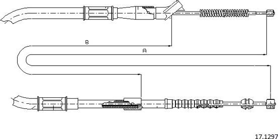Cabor 17.1297 - Трос, гальмівна система autozip.com.ua