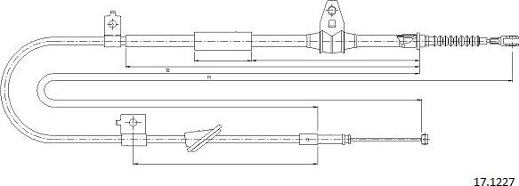 Cabor 17.1227 - Трос, гальмівна система autozip.com.ua