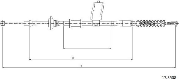 Cabor 17.3508 - Трос, гальмівна система autozip.com.ua