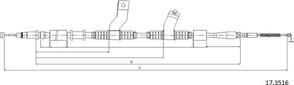 Cabor 17.3516 - Трос, гальмівна система autozip.com.ua