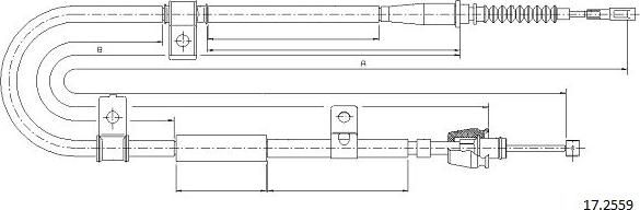 Cabor 17.2559 - Трос, гальмівна система autozip.com.ua