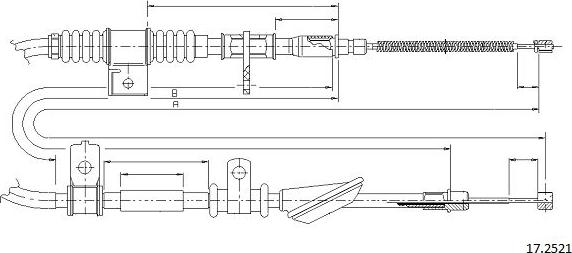 Cabor 17.2521 - Трос, гальмівна система autozip.com.ua