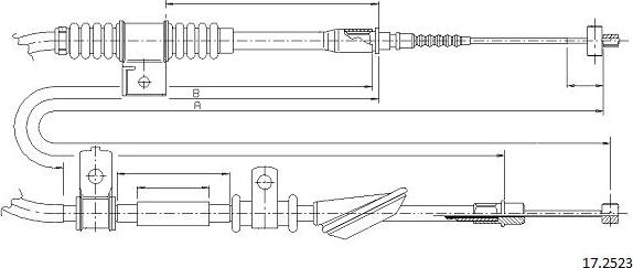 Cabor 17.2523 - Трос, гальмівна система autozip.com.ua