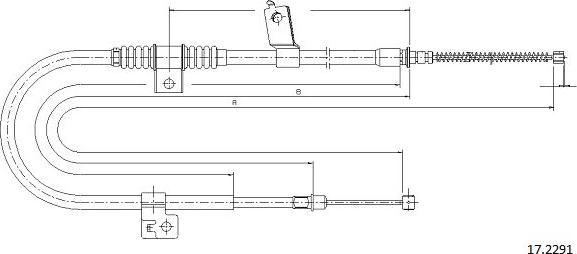Cabor 17.2291 - Трос, гальмівна система autozip.com.ua