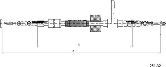 Cabor 251.32 - Трос, гальмівна система autozip.com.ua