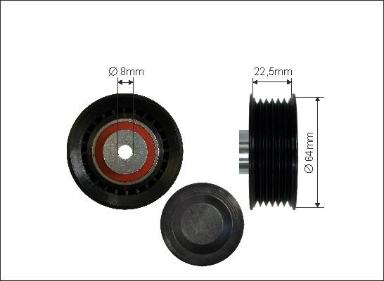 Caffaro 409-136 - Паразитний / провідний ролик, поліклиновий ремінь autozip.com.ua