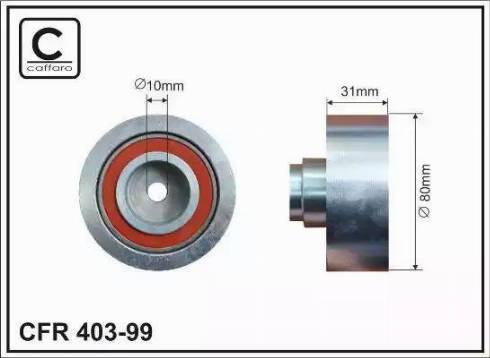 Caffaro 403-99 - Паразитний / Провідний ролик, зубчастий ремінь autozip.com.ua