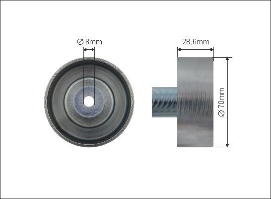 Caffaro 500490 - Паразитний / провідний ролик, поліклиновий ремінь autozip.com.ua