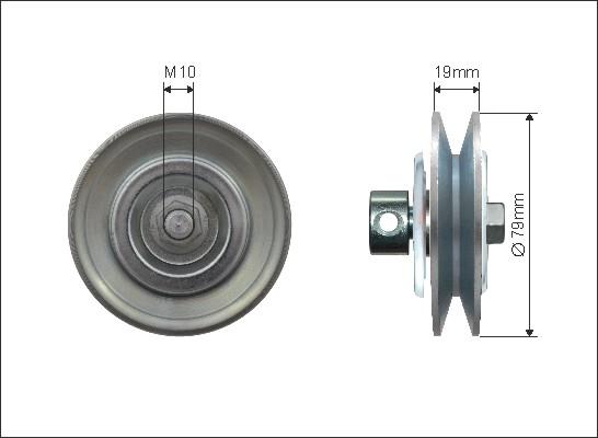 Caffaro 500482 - Паразитний / провідний ролик, поліклиновий ремінь autozip.com.ua