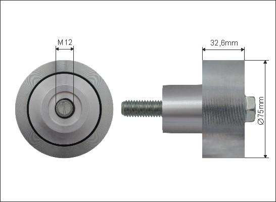 Caffaro 500546 - Паразитний / провідний ролик, поліклиновий ремінь autozip.com.ua