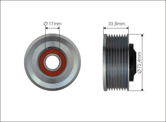 Caffaro 500584 - Паразитний / провідний ролик, поліклиновий ремінь autozip.com.ua