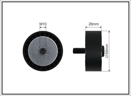 Caffaro 500657 - Паразитний / провідний ролик, поліклиновий ремінь autozip.com.ua