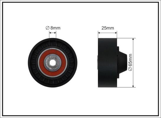 Caffaro 500624 - Паразитний / провідний ролик, поліклиновий ремінь autozip.com.ua