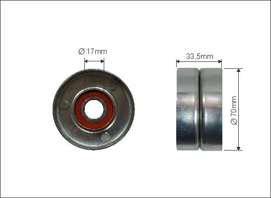 Caffaro 500079 - Паразитний / провідний ролик, поліклиновий ремінь autozip.com.ua