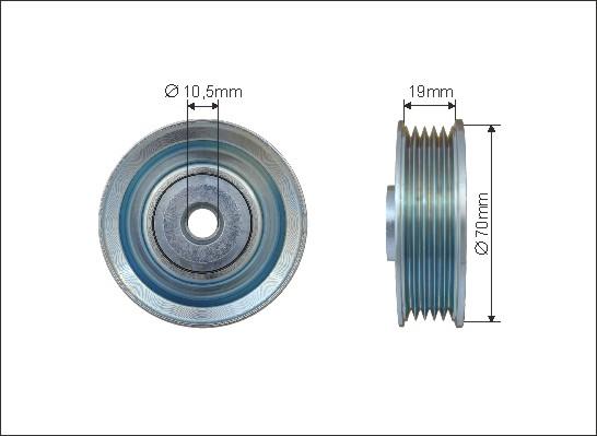 Caffaro 500105 - Паразитний / провідний ролик, поліклиновий ремінь autozip.com.ua