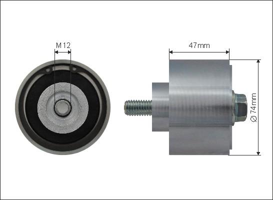 Caffaro 500274 - Паразитний / провідний ролик, поліклиновий ремінь autozip.com.ua