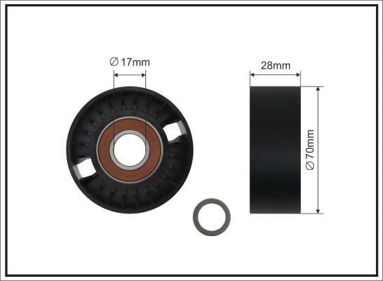 Caffaro 116-00 SC - Паразитний / провідний ролик, поліклиновий ремінь autozip.com.ua