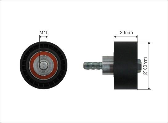 Caffaro 127-10 - Паразитний / Провідний ролик, зубчастий ремінь autozip.com.ua