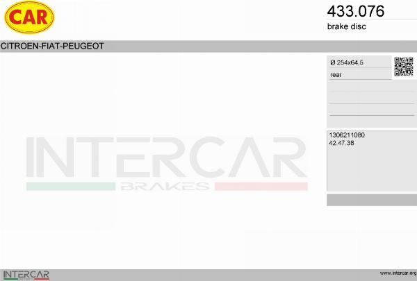 CAR 433.076 - Гальмівний барабан autozip.com.ua